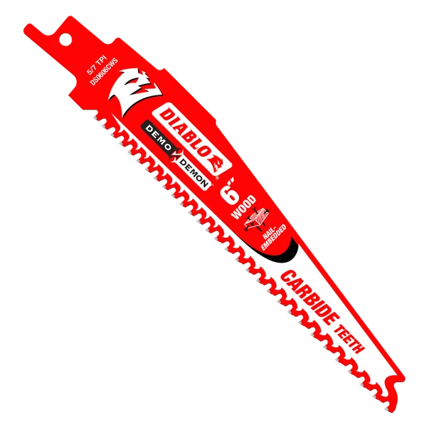 Demo Demon Carbide Tipped Reciprocating Blades for Nail-Embedded Wood