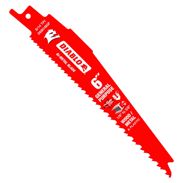 Demo Demon Bi-Metal Reciprocating Blades for Nail-Embedded Wood, Metal & Plastic - 5PK