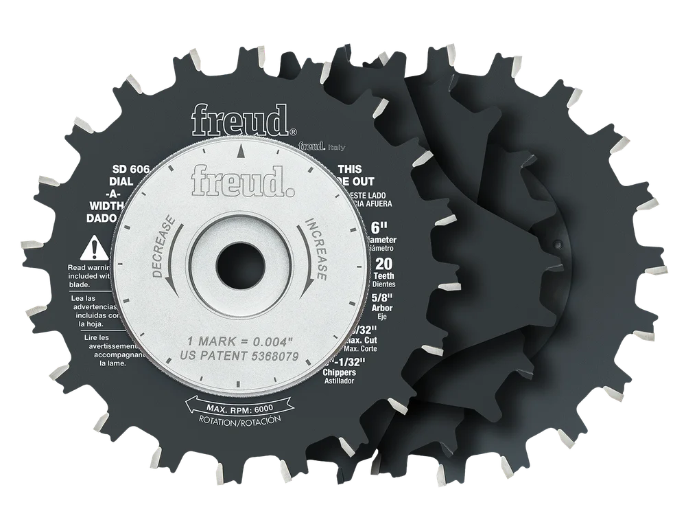 Dial-A-Width Stacked Dado Sets