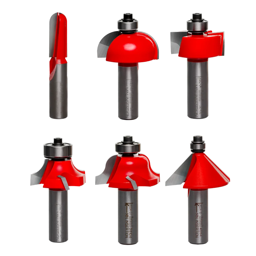 6 piece Starter Router Bit Set