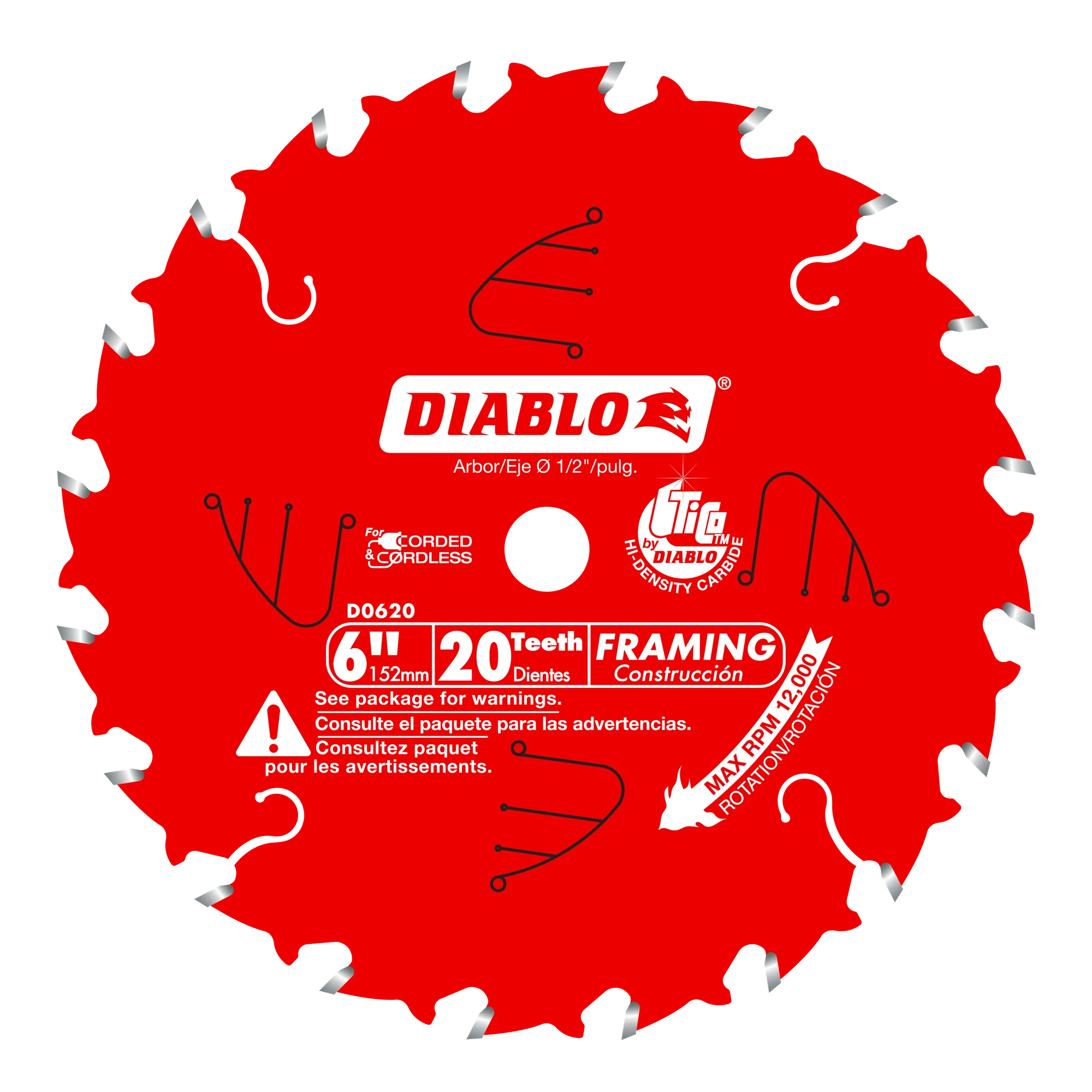 6" x 20 Tooth Framing Saw Blade