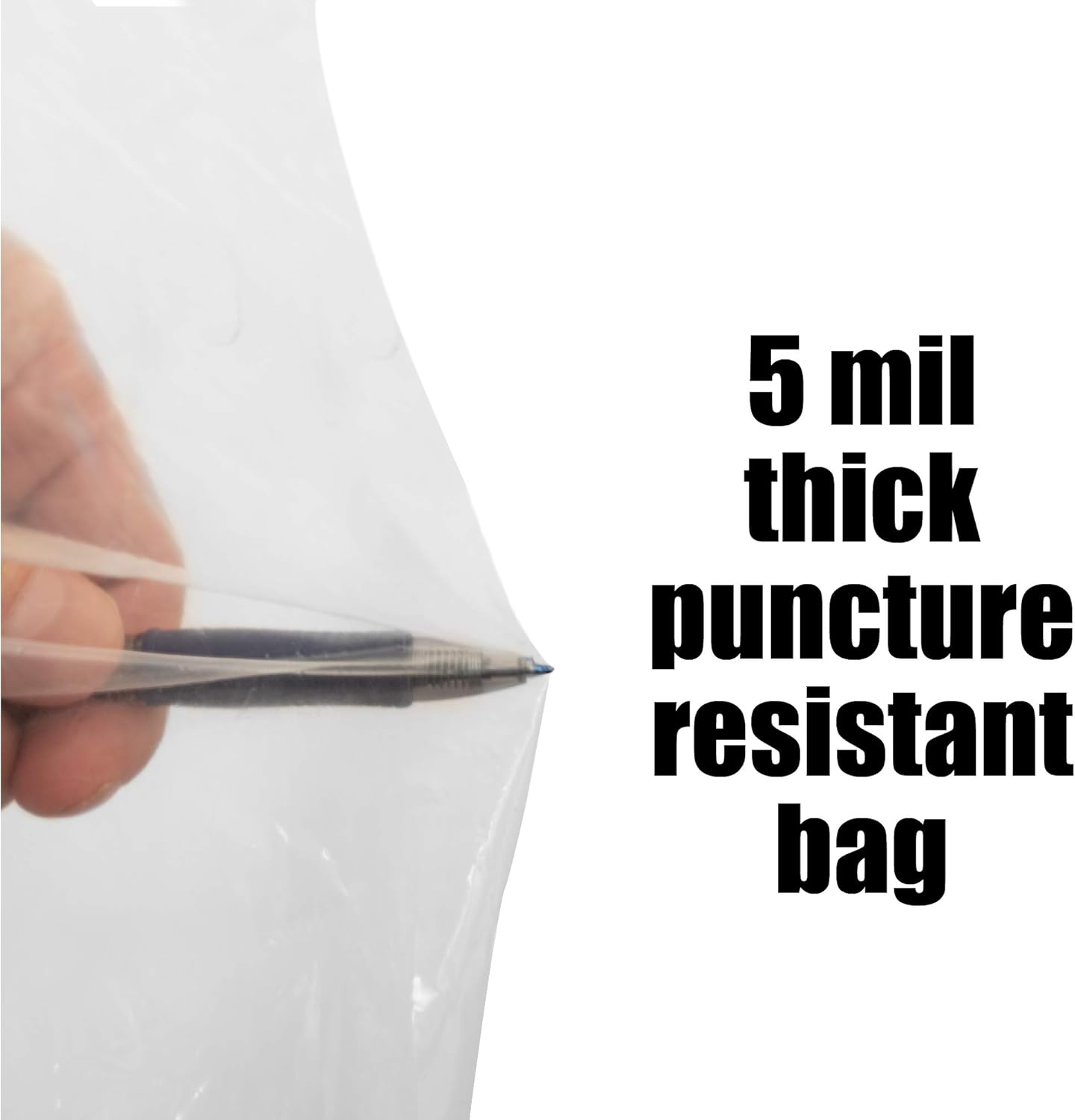 Clear Plastic Dust Collector Replacement Bag - 5 Pack - 14" Diameter by 29-1/2" Long