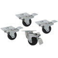 3" Double Locking Swivel Casters - 4PK