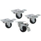 3" Double Locking Swivel Casters - 4PK