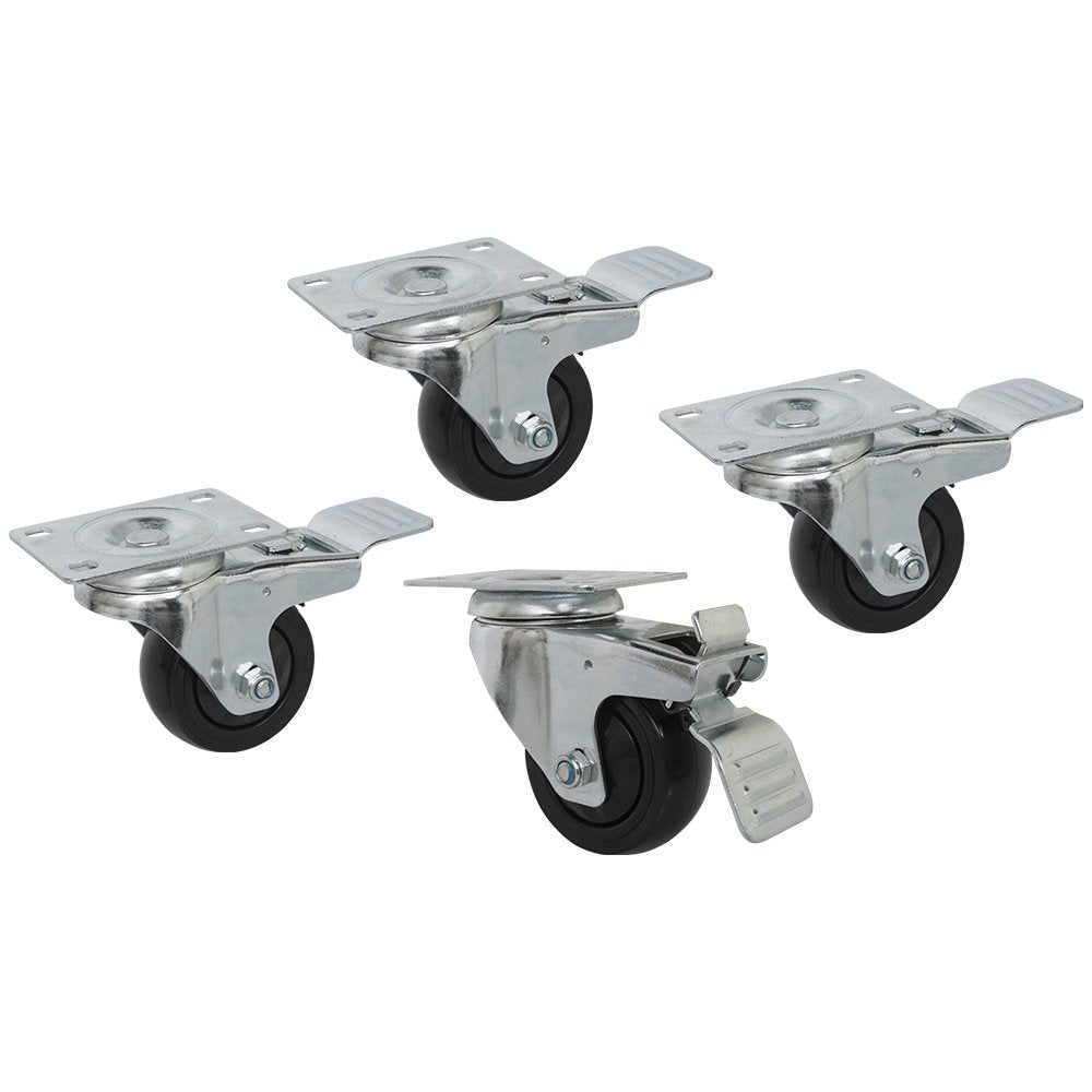 3" Double Locking Swivel Casters - 4PK