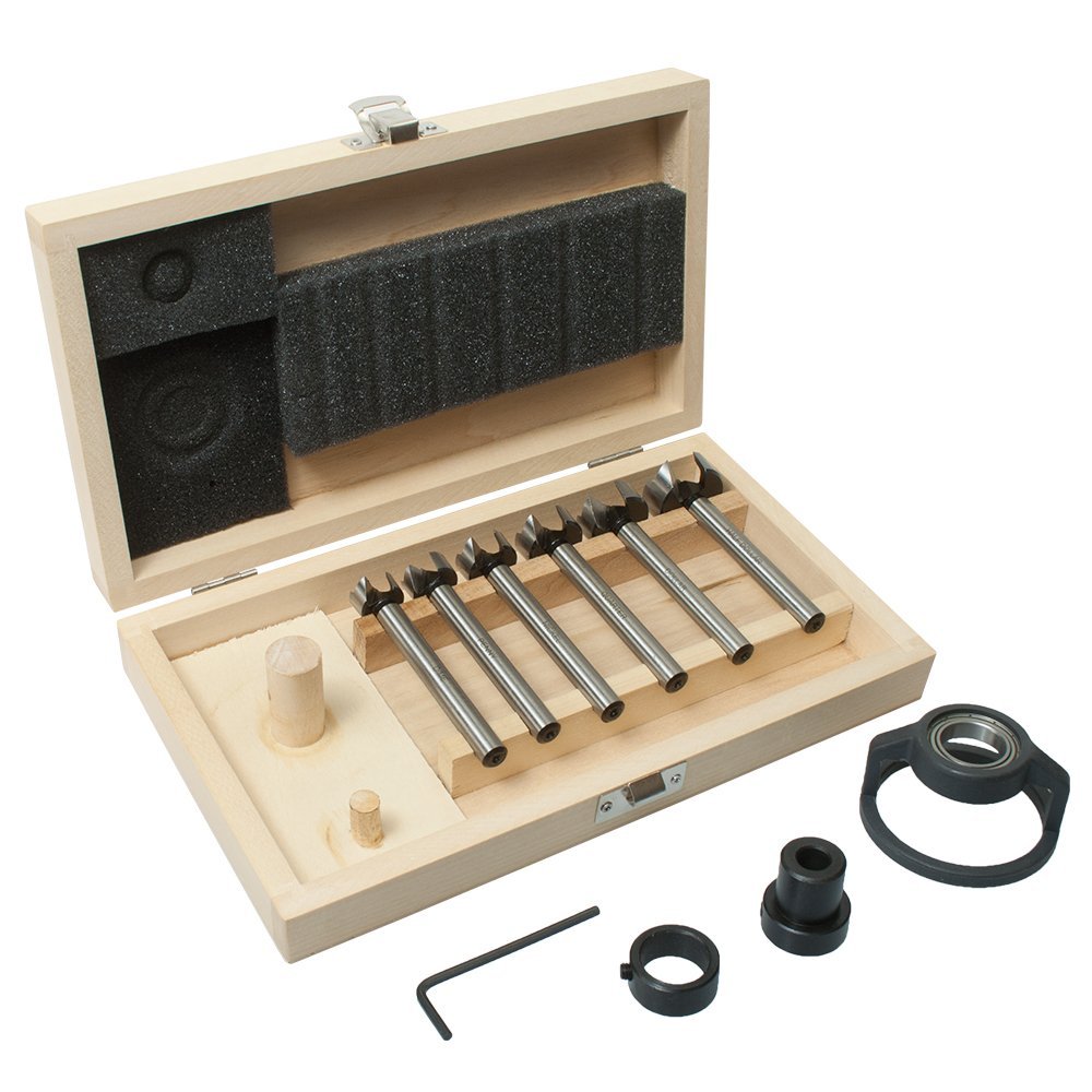 6 Piece Coin Forstner Bit Sets with Depth Stop Kit