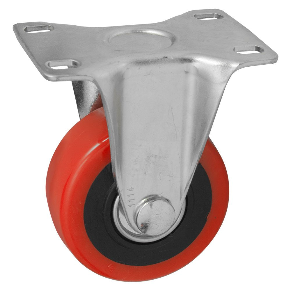 Heavy Duty Fixed Caster - Non-Swivel and Non-Locking