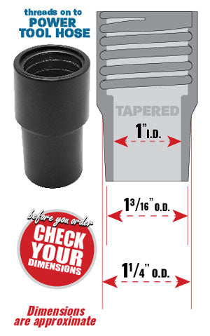 Small Tapered Rubber Flex Port Adapter