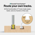 MATCHFIT Dovetail Router Bit - 14° x 1/2"