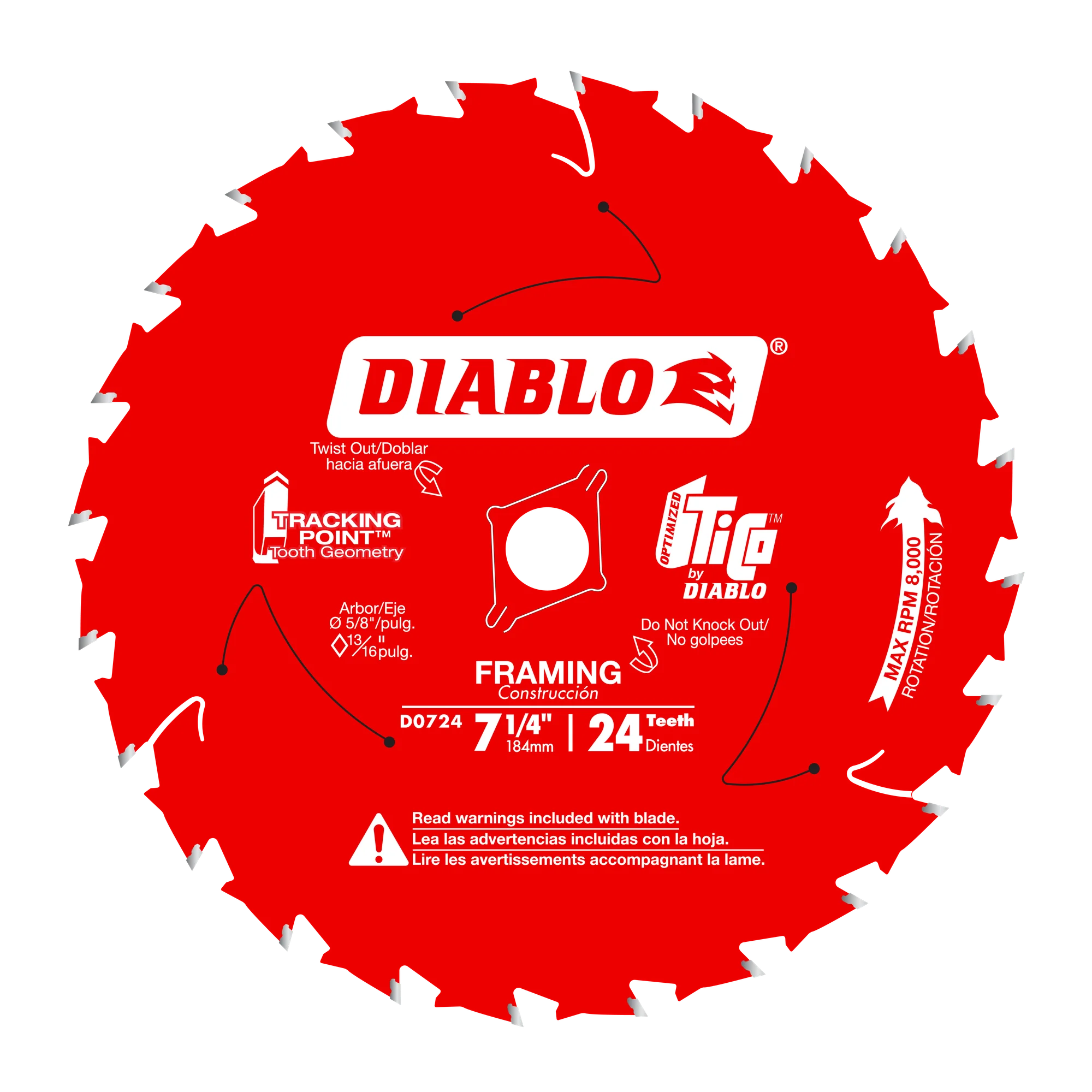 7-1/4" x 24 Tooth Framing Saw Blade