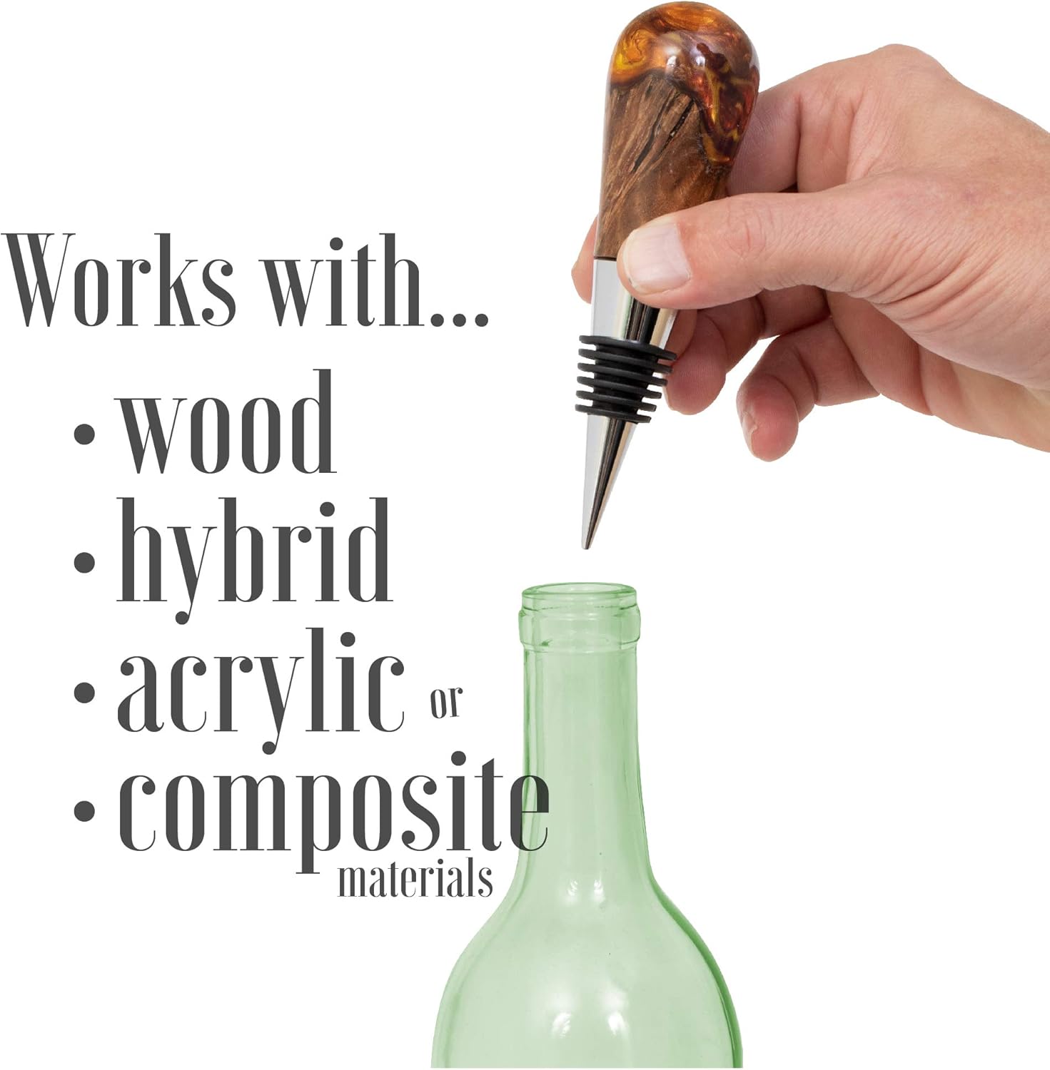 Classic Chrome Style Bottle Stopper Kit