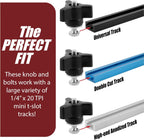 1/4" x 20 tpi Knob & Bolt - 10PK