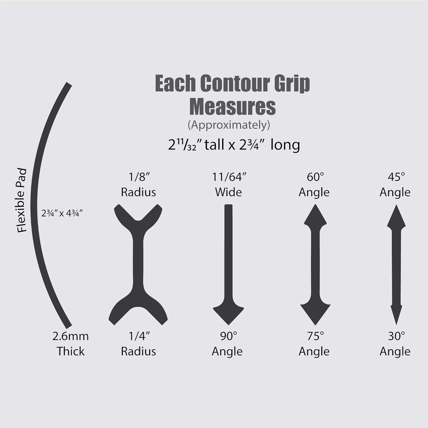 Angled Contour Sanding Grip - 5PK