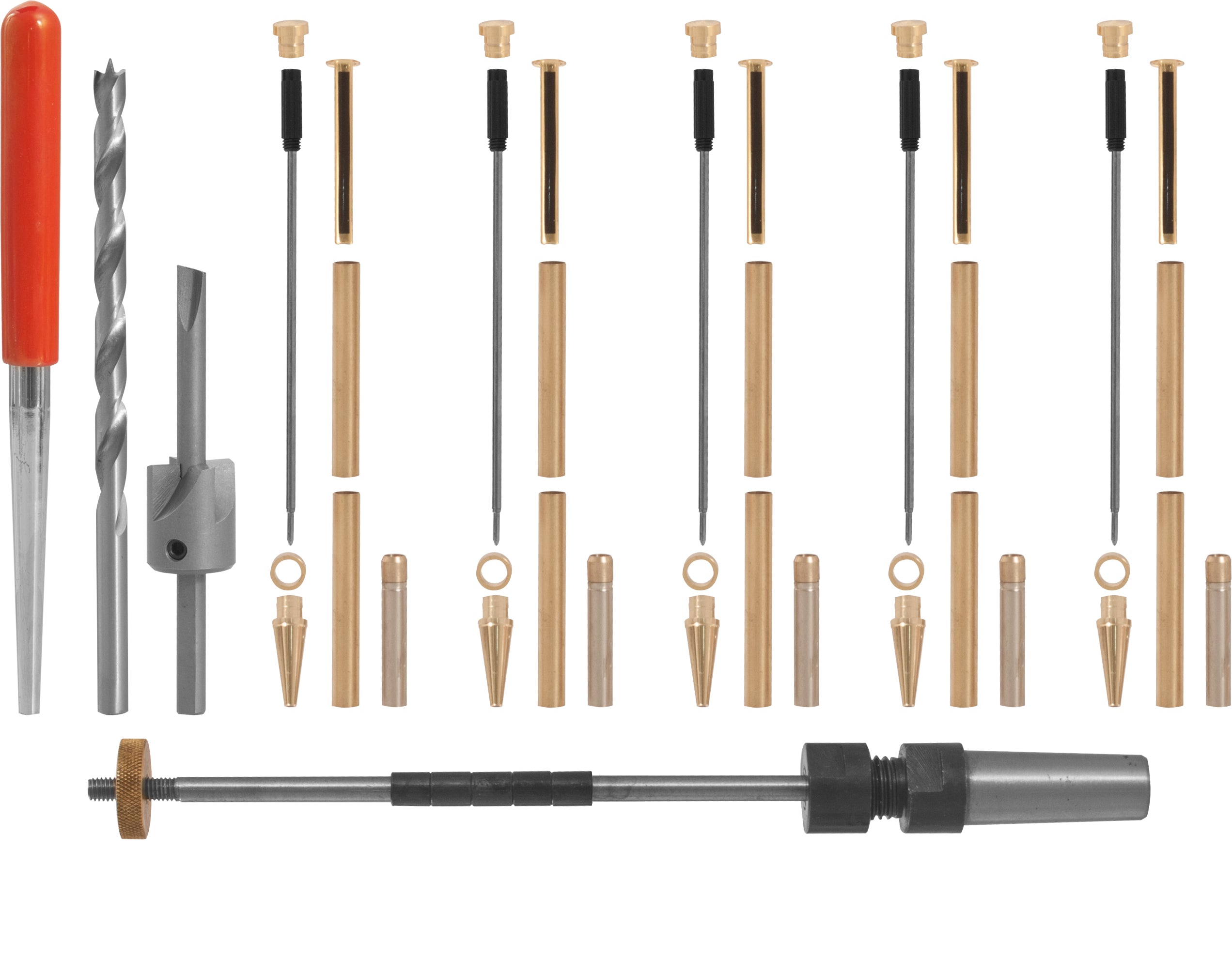 Gold Slimline Pen Turning Kit