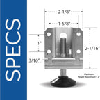 Heavy Duty Leg Levelers - Set of 4