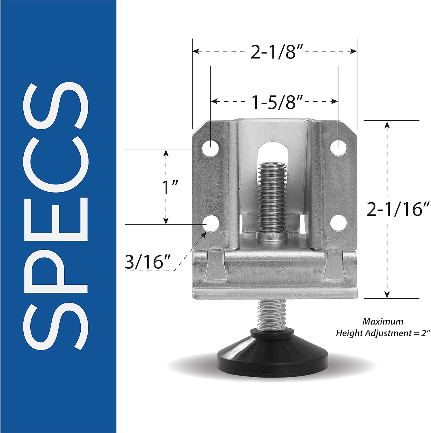 Heavy Duty Leg Levelers - Set of 4