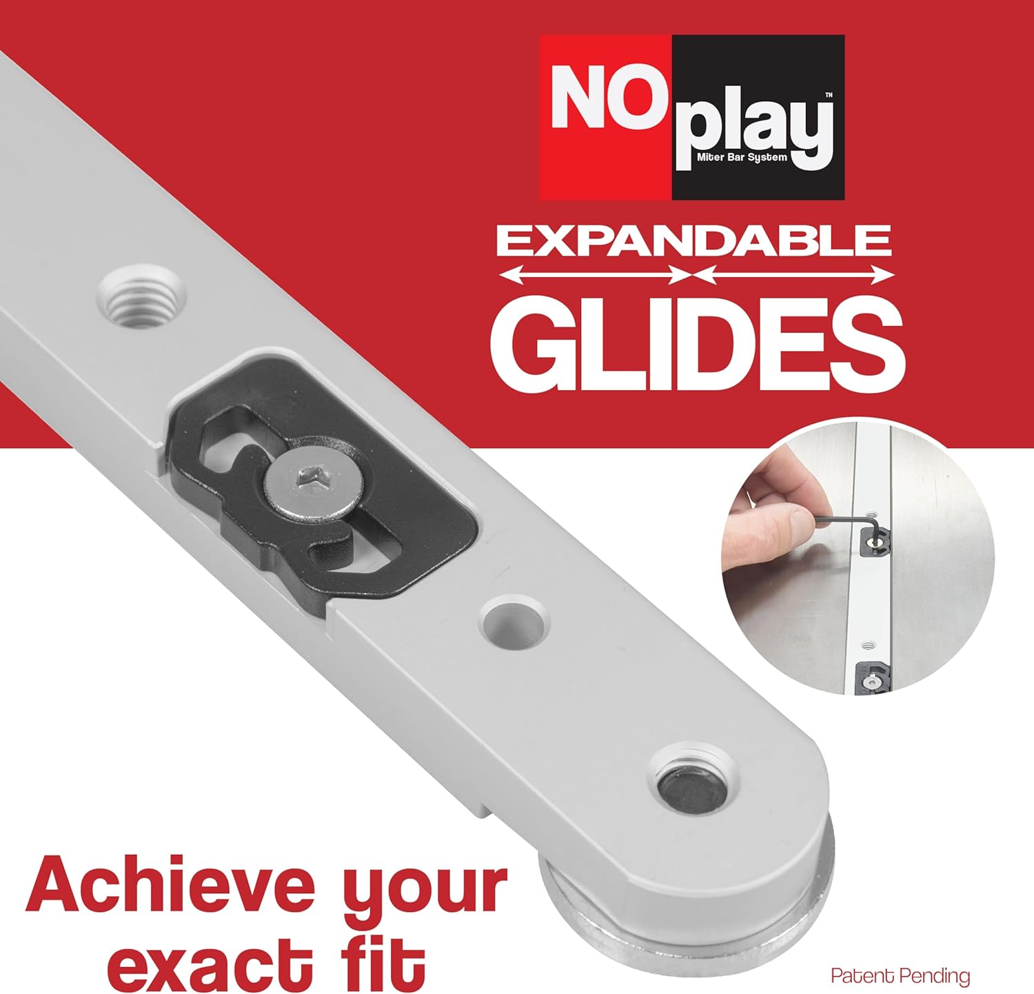 17” NoPlay Aluminum Miter Bar