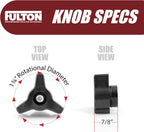 1/4" x 20 tpi Knob & Bolt - 10PK