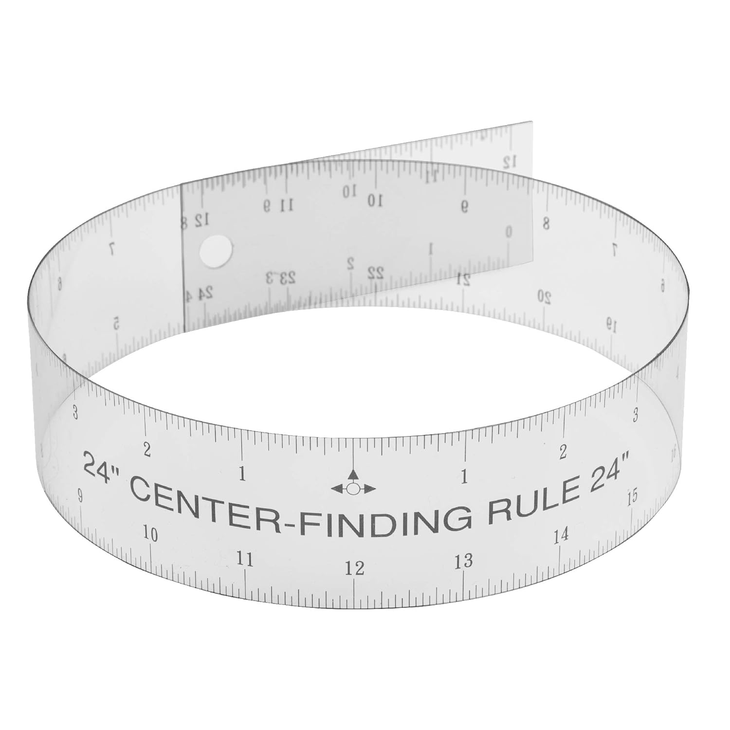 24" Clear Flex Center Finding Ruler