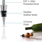 9 Piece Classic Chrome Bottle Stopper Kit