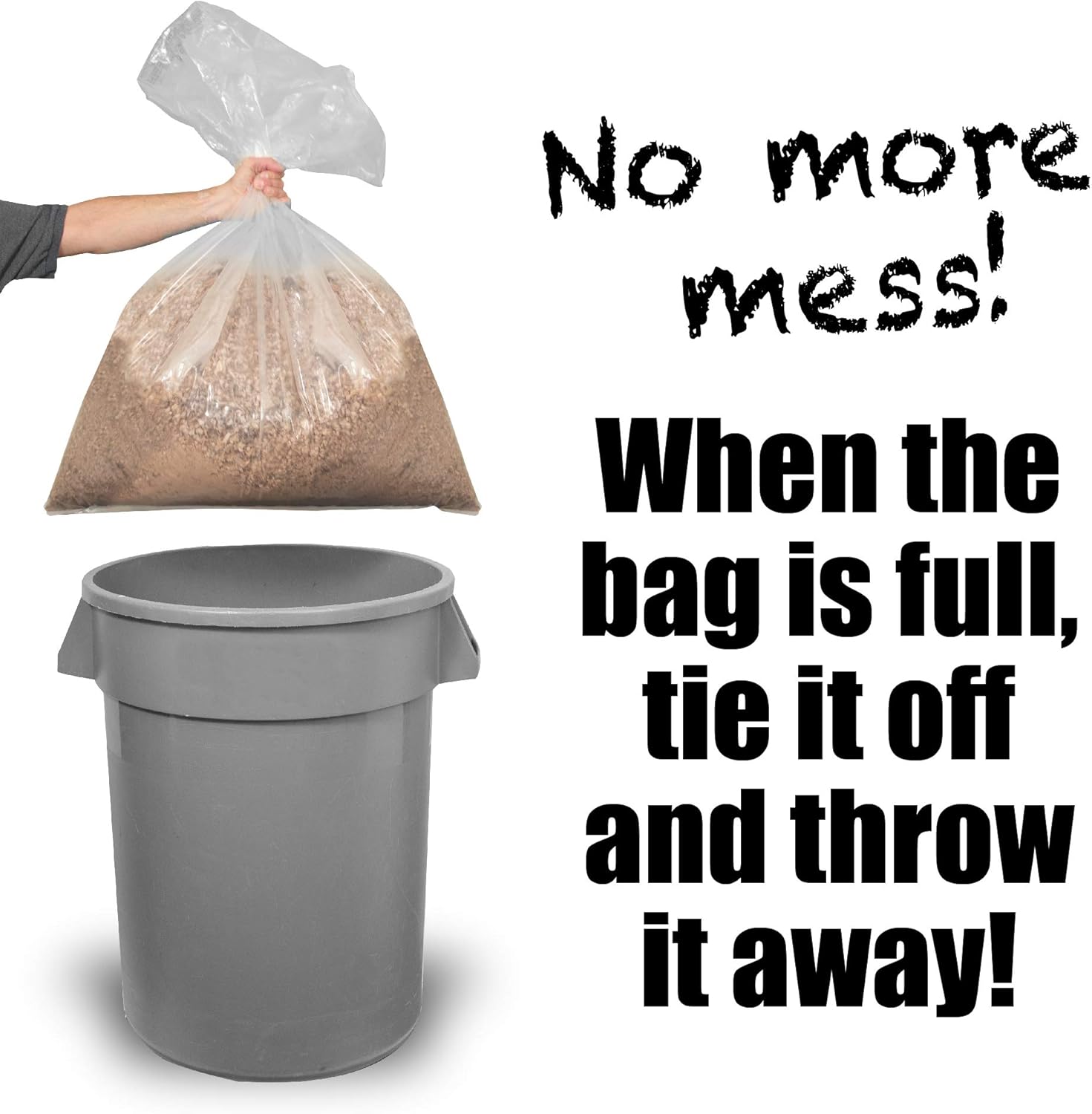 Clear Plastic Dust Collector Replacement Bags - 5PK