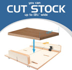 Tablesaw Crosscut Sled with Stop Block and Adjustable Rails