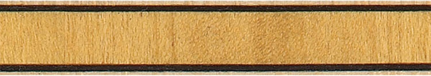 36" Inlay Line / Border - White Maple, Dyed Black & Pau Amarillo - 2PK