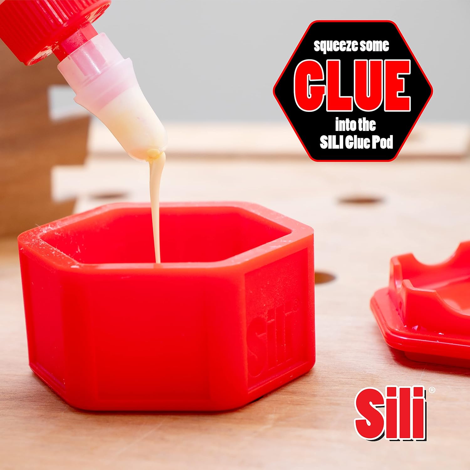 Pod with Sealable Lid & 3 SILI® Micro Glue Brushes