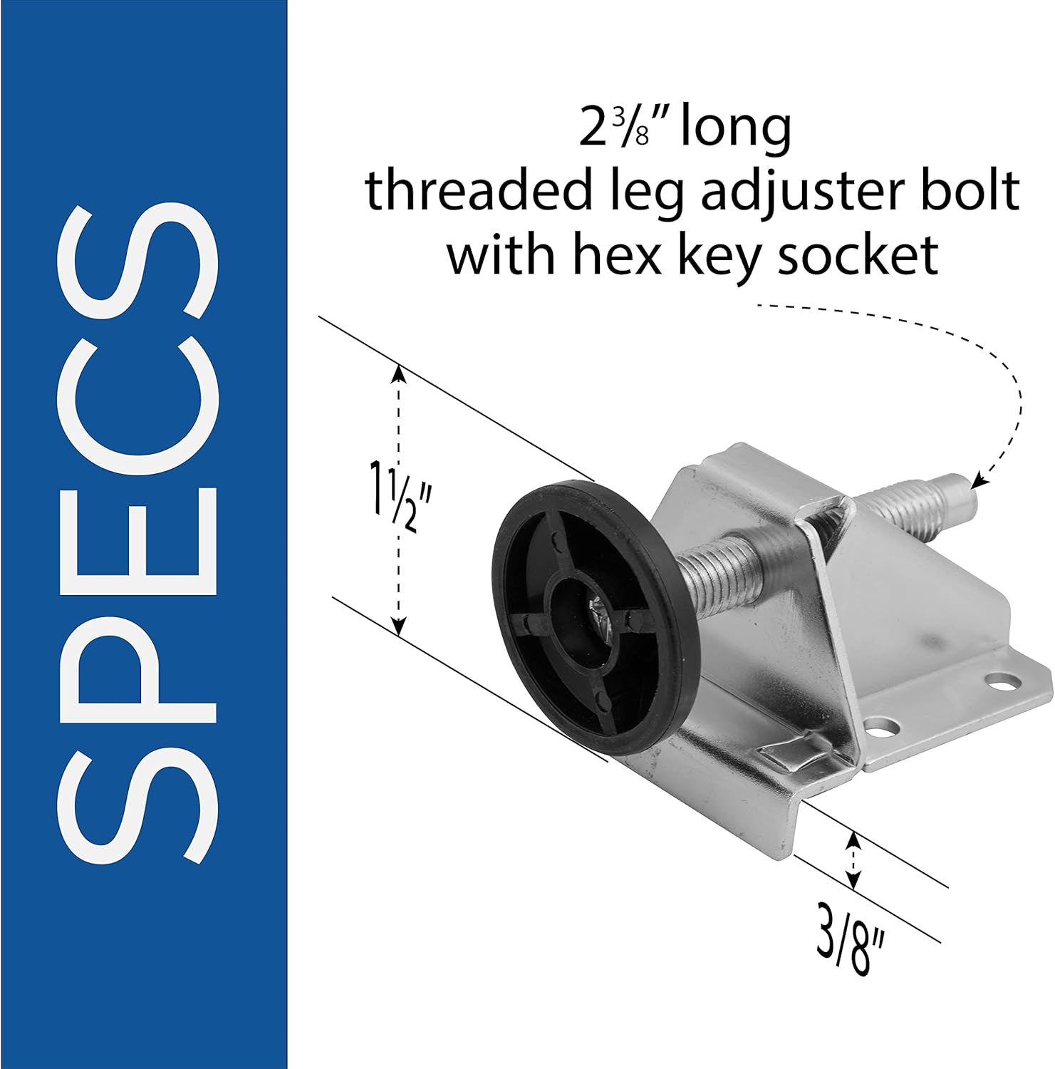 Heavy Duty Leg Levelers - Set of 4