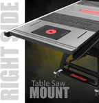 Cast Iron Table Saw Router Extension Wing and Premium Phenolic Router Plate