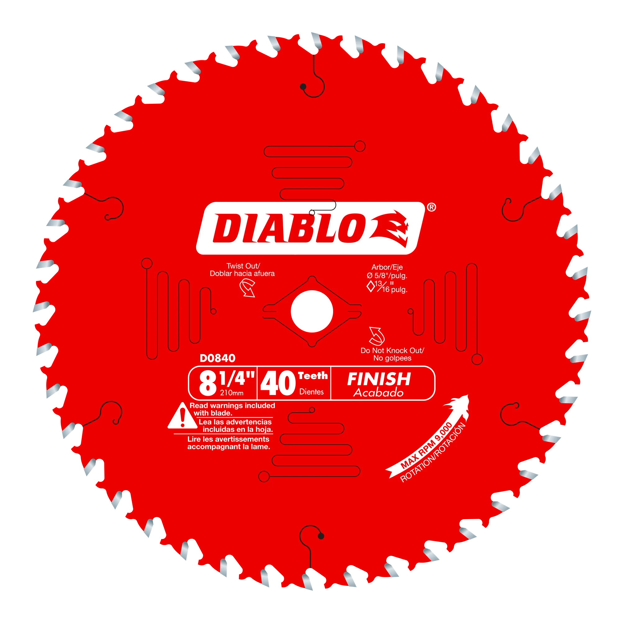 8" to 8-1/4" x 40 Tooth Finish Saw Blade