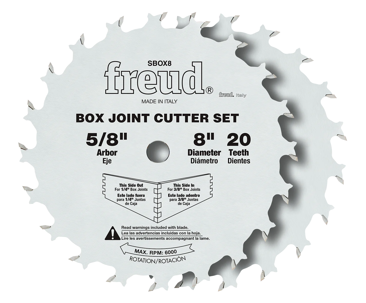 8" Box Joint Cutter Set