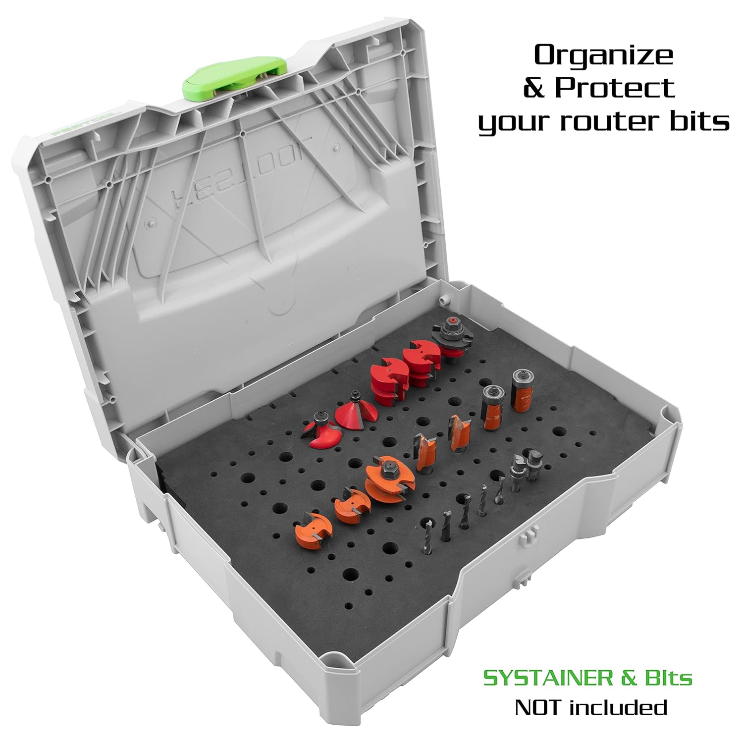 Foam Router Bit Storage Tray for Festool Systainer 1