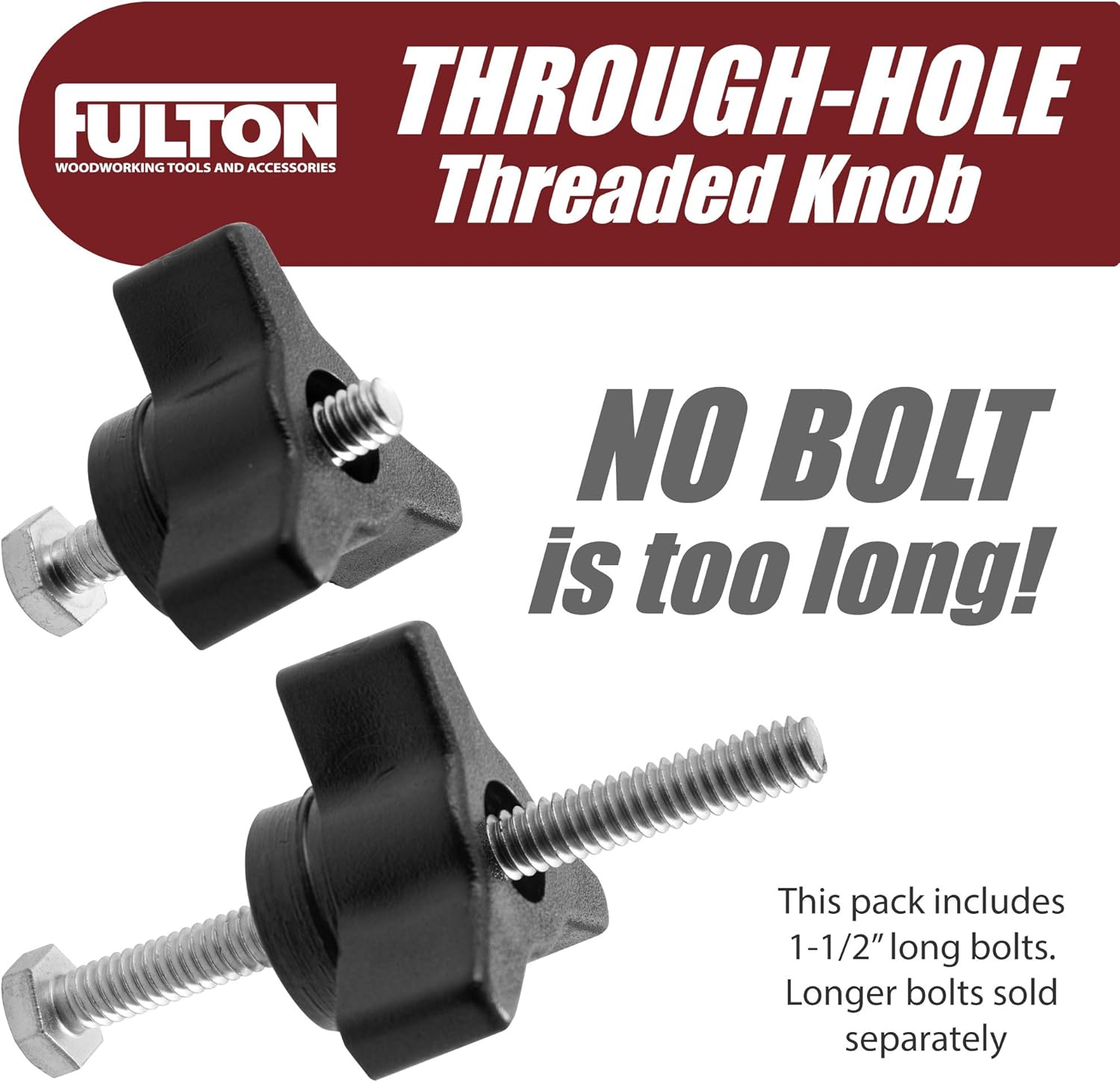 1/4" x 20 tpi Knob & Bolt - 10PK