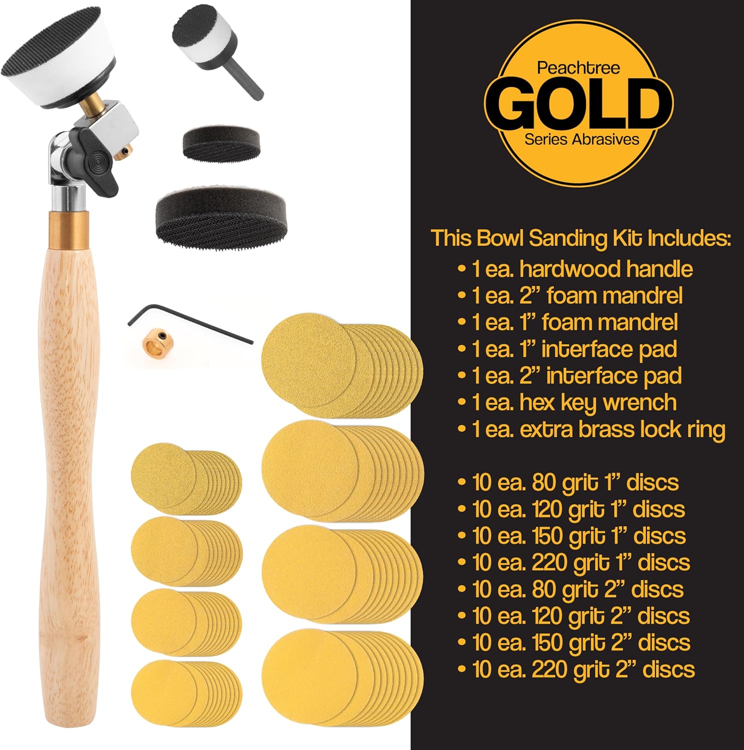 1" & 2" Dual Bearing Bowl Sander Kit