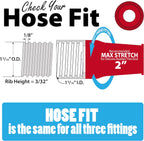 Flex Fit Threaded Fittings for Power Tool Hose