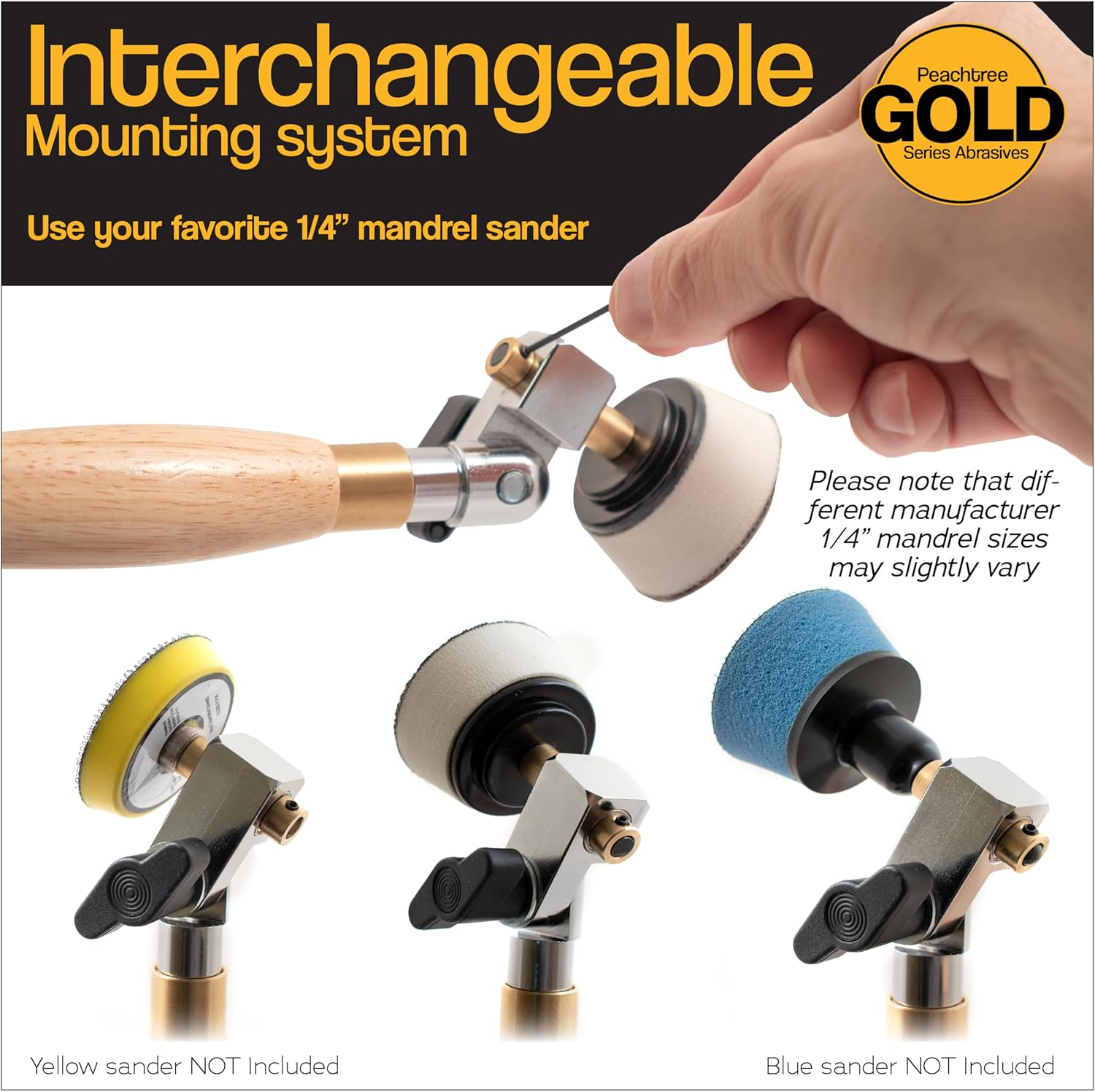 1" & 2" Dual Bearing Bowl Sander Kit