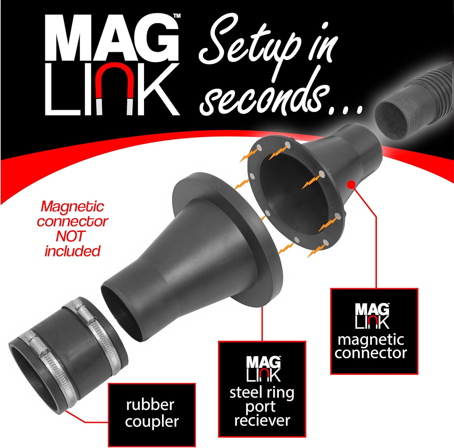 4" - 2½" Mag Link Super Pack for Shop-Vac® Hoses