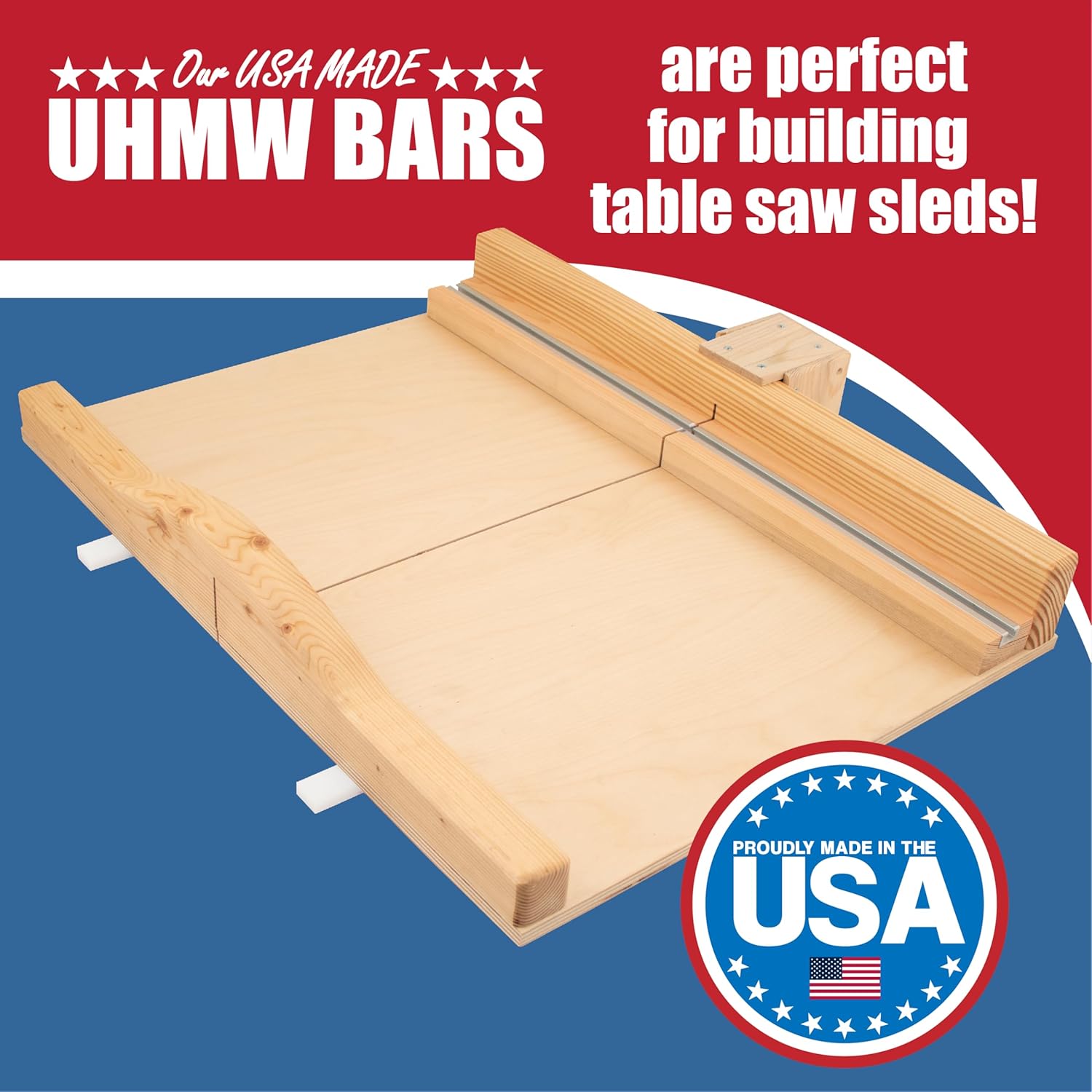 17" UHMW Plastic Strips - 4 Pack