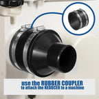 4" to 2-1/2" Reducer with 4" Rubber Coupler Fitting & Stainless Steel Clamps