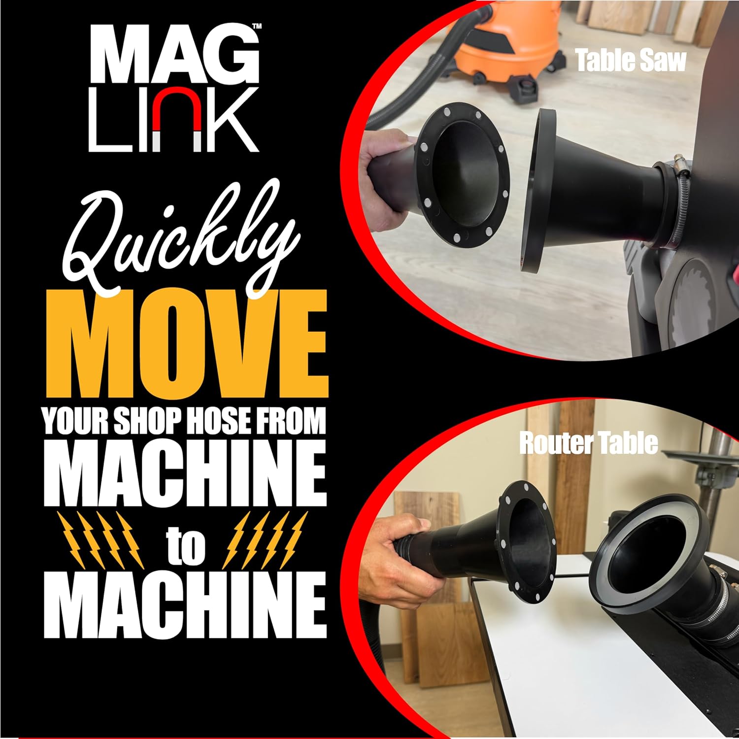 4" - 2½" Mag Link Starter Kit for Shop-Vac® Hoses