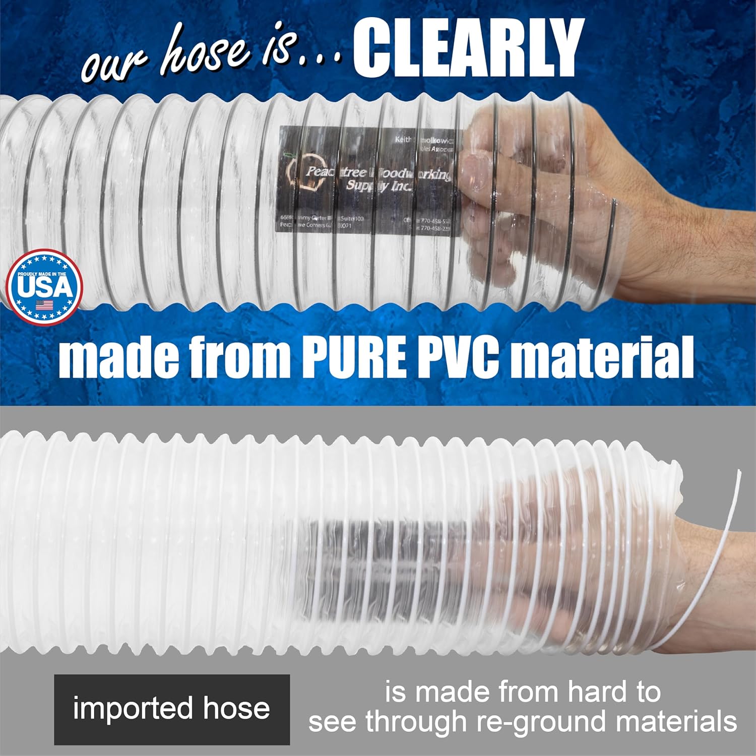 2-1/2" Heavy Duty Clear PVC Hose