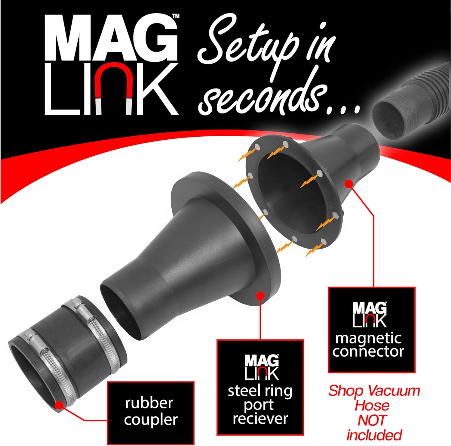 4" - 2½" Mag Link Starter Kit for Shop-Vac® Hoses