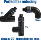 4" to 2-1/2" Reducer with 4" Rubber Coupler Fitting & Turn Key Clamps