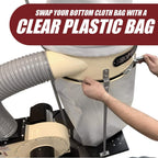 Clear Plastic Dust Collector Replacement Bag - 5 Pack - 14" Diameter by 29-1/2" Long