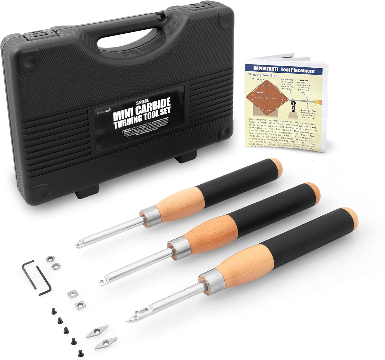 3 Piece Carbide Mini Turning Tool Set