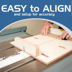 Tablesaw Crosscut Sled with Stop Block and Adjustable Rails