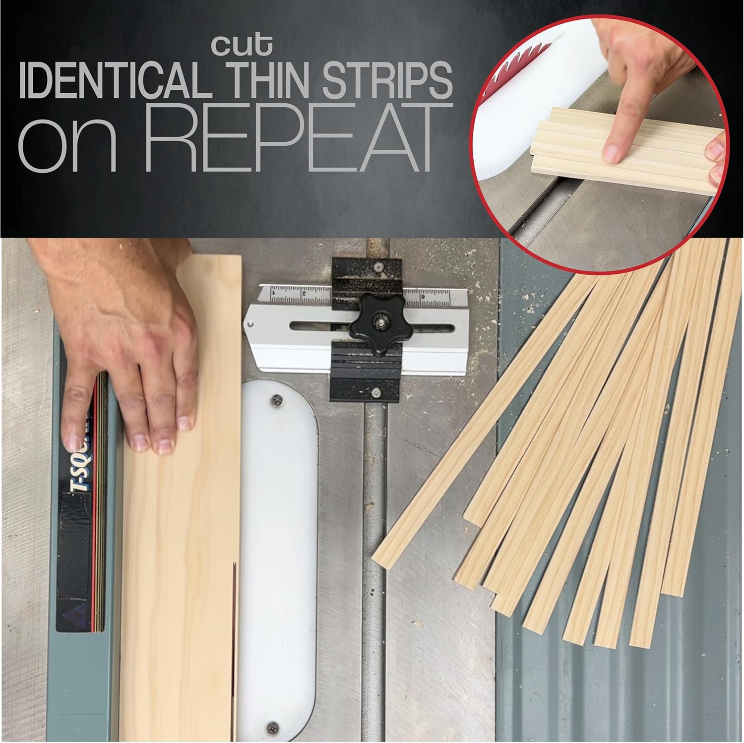 Thin Rip Table Saw Jig