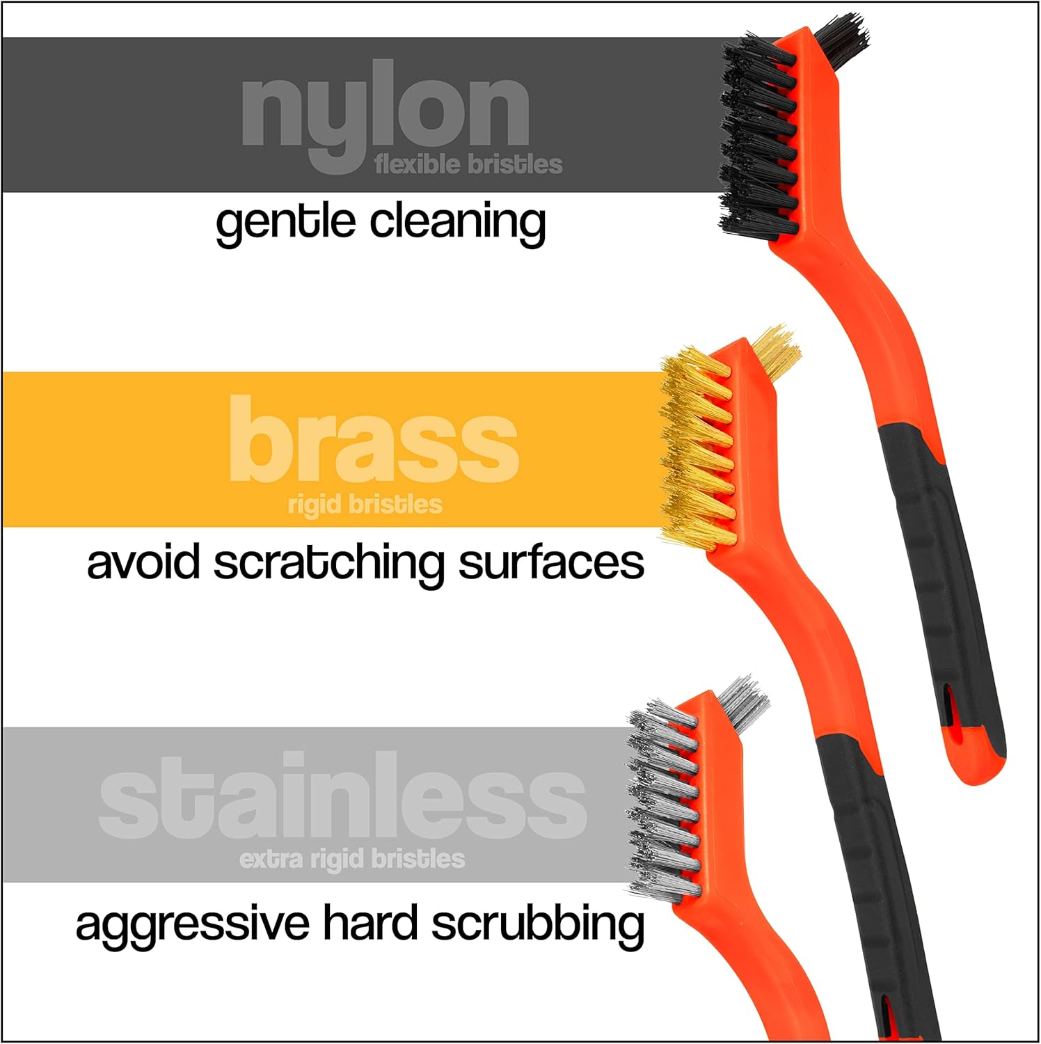 3 Piece Wire Brush Set
