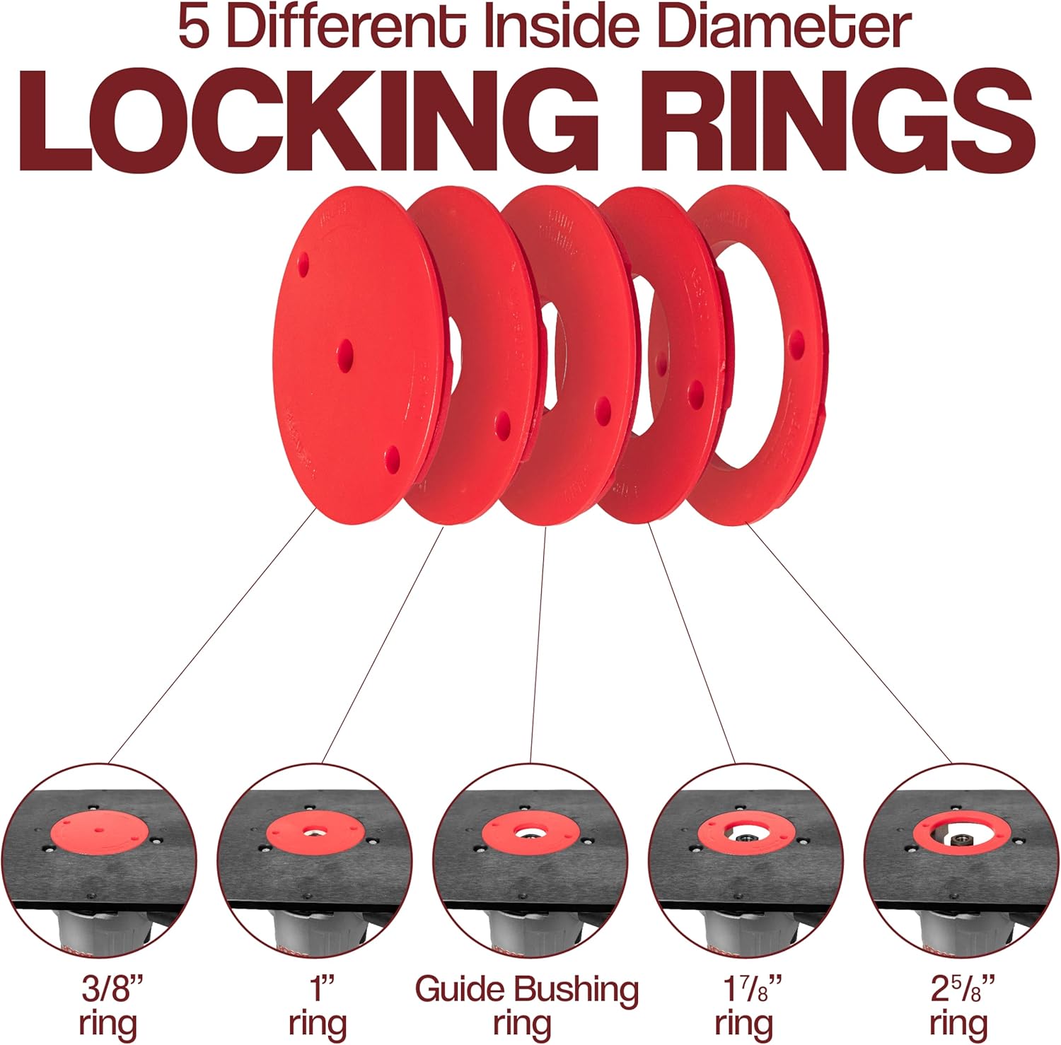 Insert Locking Rings - Set of 5